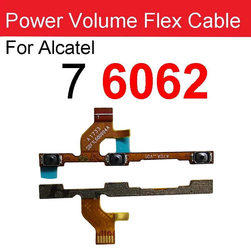 Power Volume Keys Flex Cable For Alcatel 3 5052 5053 5 5086 7 6062 3C 5026 3V 5099 3X 5058 1V 5001 5007 1S 5024 1SE 5030 1 5033