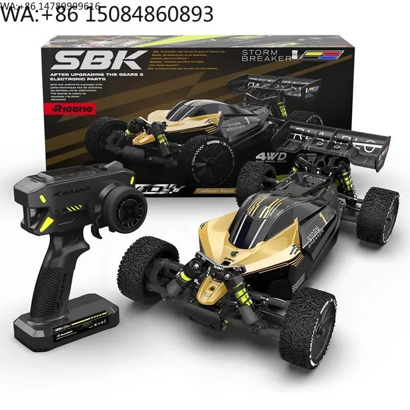 1/10 Brushless Carbon Fiber RC Off Road Buggy, 80km/H 4WD Waterproof Gyro Long Distance Remote Hobby Racing Vehicle RTR