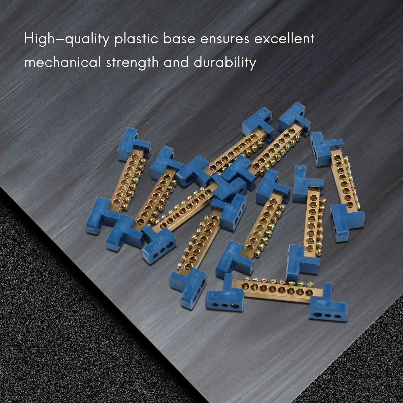 ABZL 8 Terminal Bus Bar Terminal Block 10 Pack Brass Wire Screw Terminal For Car Boat Marine Ground Power Distribution