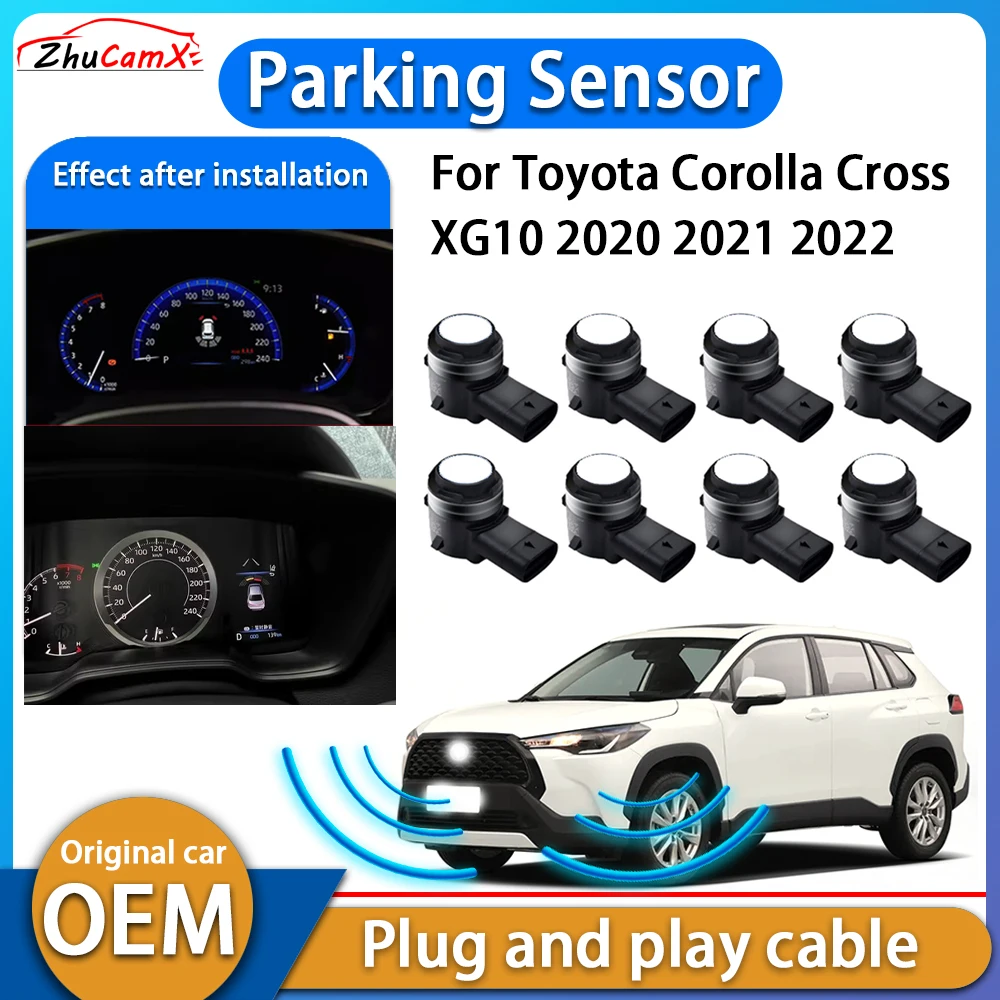 

ZhuCamX Reversing Reverse Backup Radar Buzzer Detector System Parking Sensor For Toyota Corolla Cross XG10 2020 2021 2022