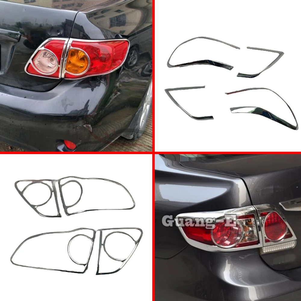 

Car Rear Tail Back Light Lamp Frame Stick ABS Chrome Trim Switch Eyebrow For Toyota Altis Corolla 2008 2009 2010 2011 2012 2013