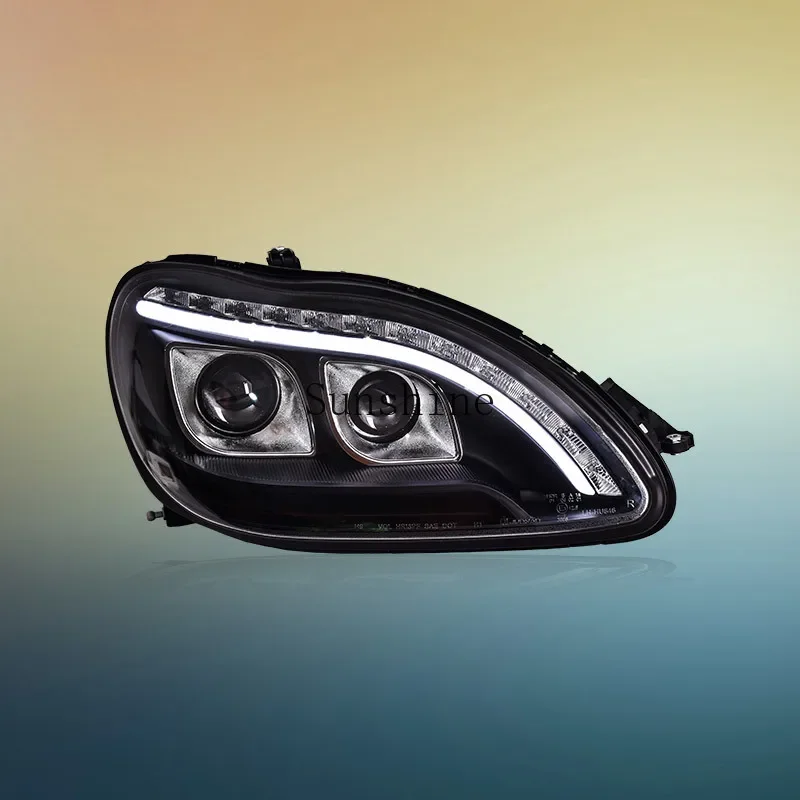 Dedicated to S-class W220 headlight assembly 98-05 S320 modified LED daytime running water turn signal