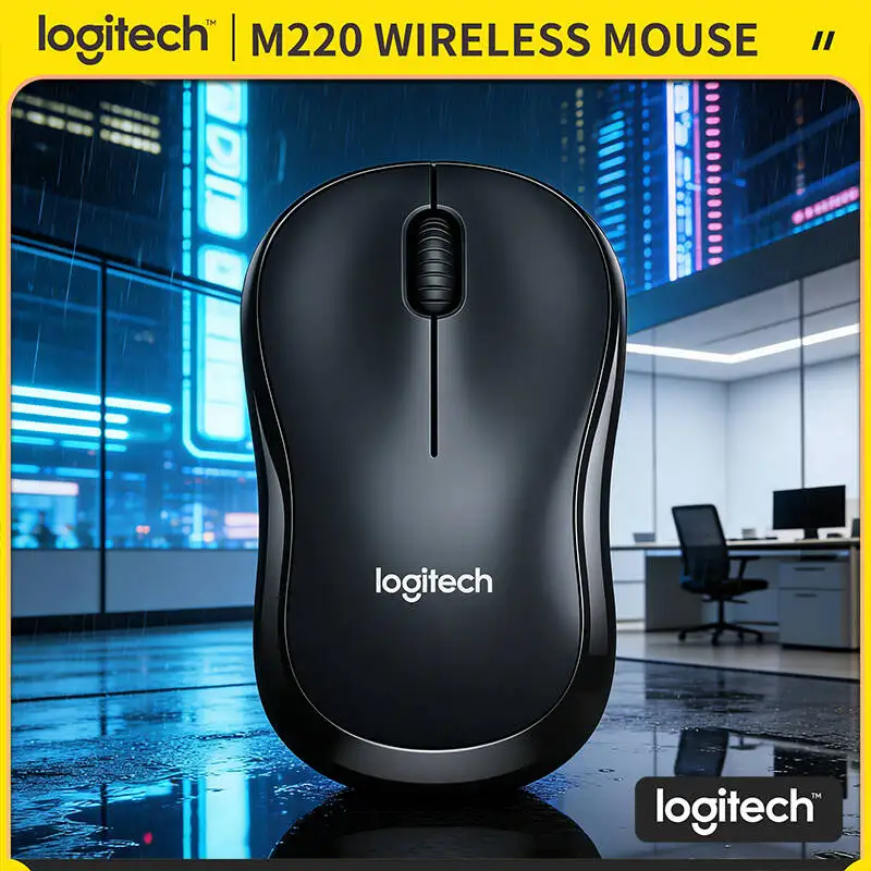

Logitech M220 Silent Wireless Mouse 3 Buttons 2.4GHz Stable Connection 1000 DPI For Home Office Work