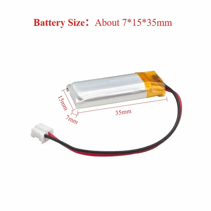 701535 3,7 V 350 mAh Polymer-Li-Ionen-Akku, wiederaufladbar, für GPS-Kamera, Bluetooth-Headset, Hundetraininggerät