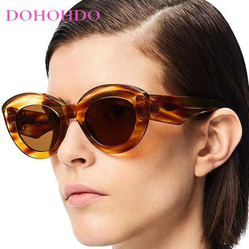 2025 Retro Cat Eye Sonnenbrille Frauen Marke Designer Vintage Oval Rahmen Männer Klassische Outdoor Reise Sonnenbrille UV400 Oculos De Sol