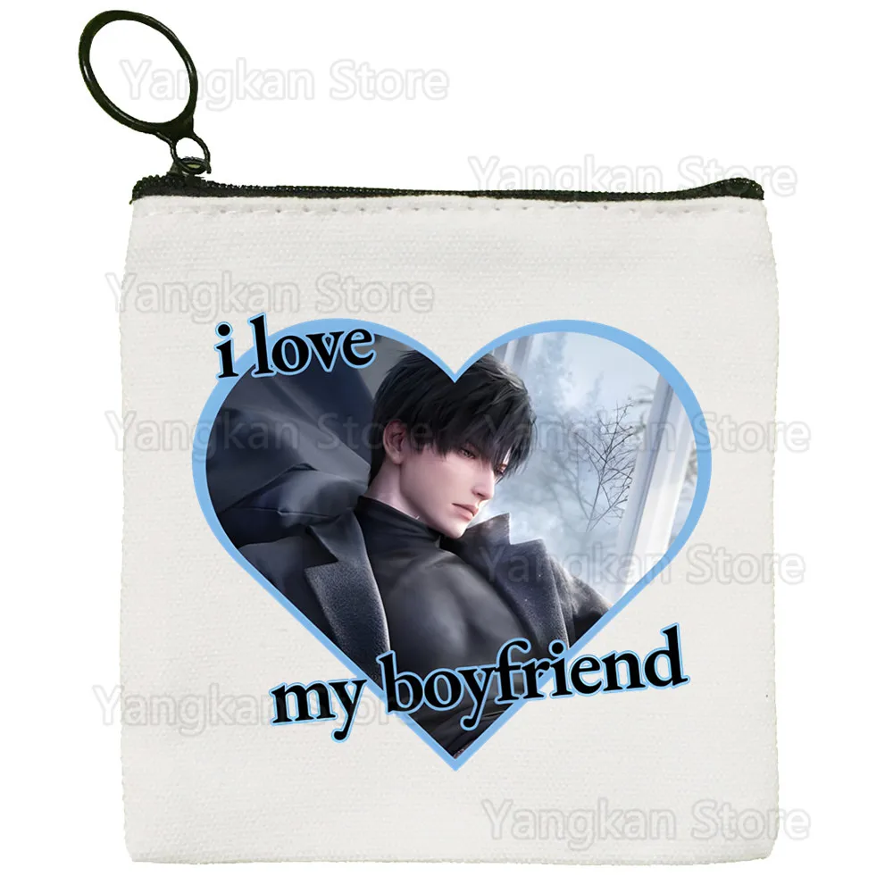 Love and Deepspace Sylus My Boyfriend Холщовый кошелек для монет Женский милый простой мини-сумка для монет на молнии
