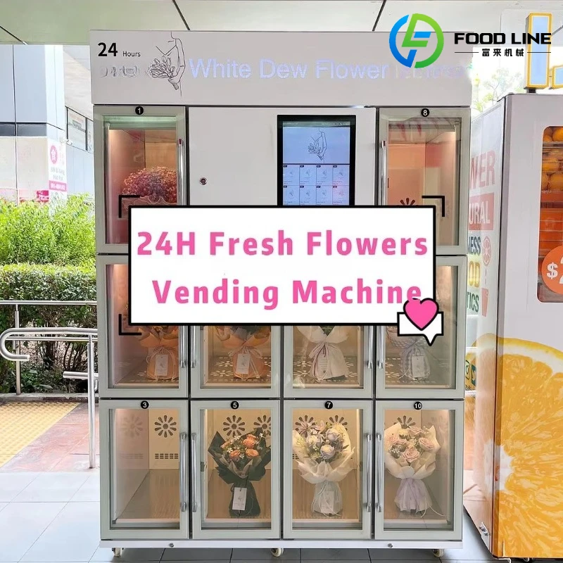 Customized Energy Saving Flower Vending Machine High Efficiency Refrigeration System Low Power Consumption For Long Time Running