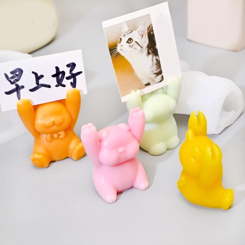 Unique Hand Raised Animal Message Clip Silicone Mold for DIY Crafts and Decors