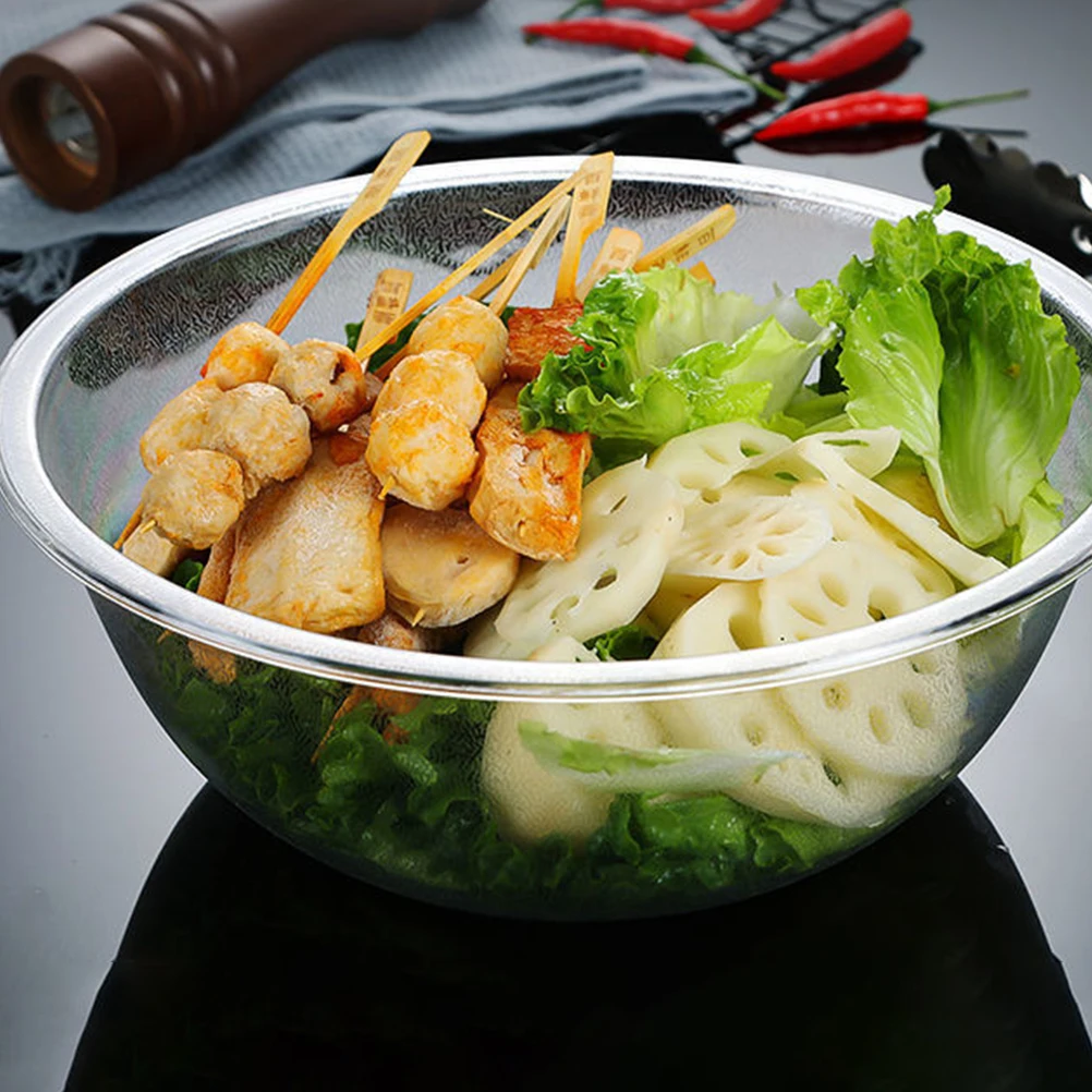 

Plastic Salad Bowl for Fruit Vegetable Storage Deep Structure Scratch Resistant Kitchen Tableware Perfect Size for Marinating