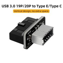 USB 3.0 20Pin/19P Internal Header to Type E Adapter Connector USB 3.1 20 Pin Converter for Type C Front Panel Motherboard