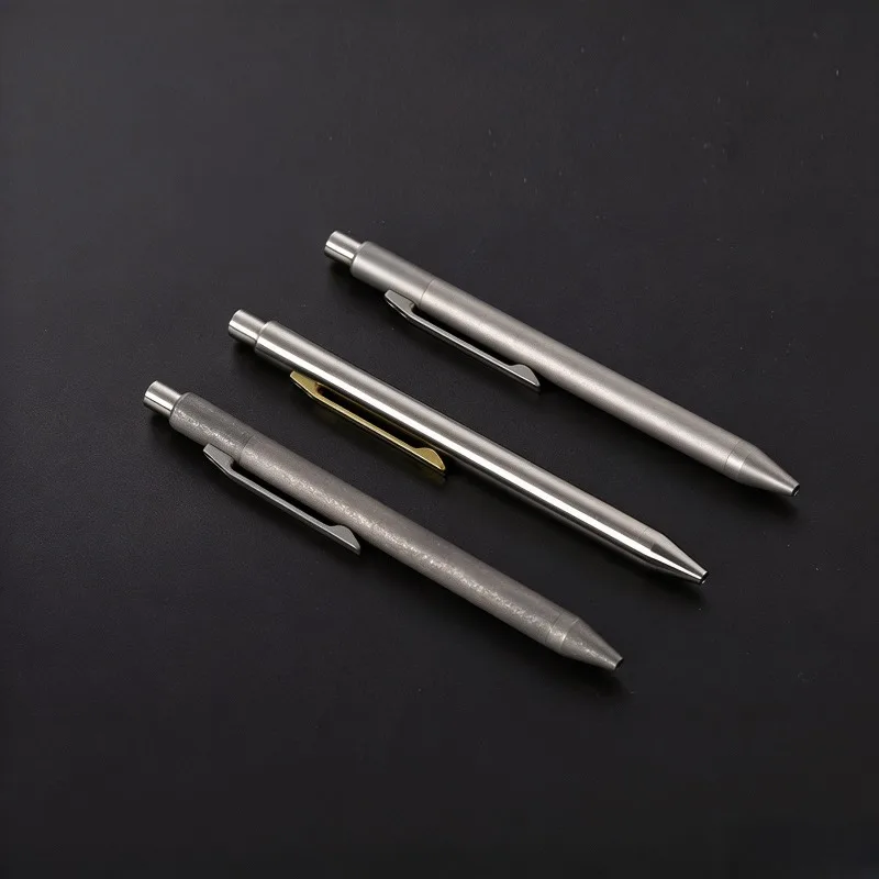 Titanium Alloy Retractable Ballpoint Pen Metal Signing Gel Pen High‑end Tactical Writing Pen for Student Office Daily Use