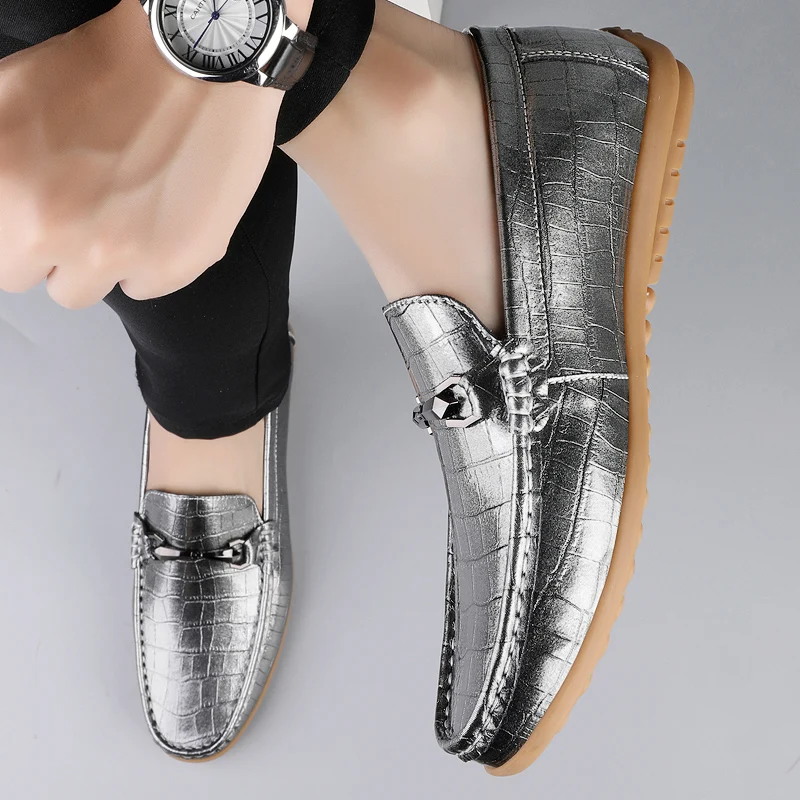 

Комфортная мужская кожаная обувь с низким вырезом для городского бизнеса, фирменная кожаная обувь с низким вырезом, модная обувь для вождения с плоской подошвой