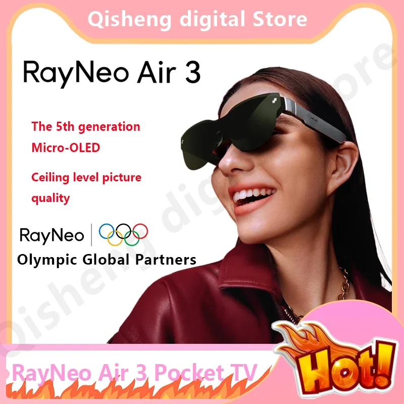 

Rayneo Air 3S 3Rd Generation Pocket Tv Smart Ar Glasses Hd Large Screen for Gaming Movie Audiovisual Experience Whisper Mode