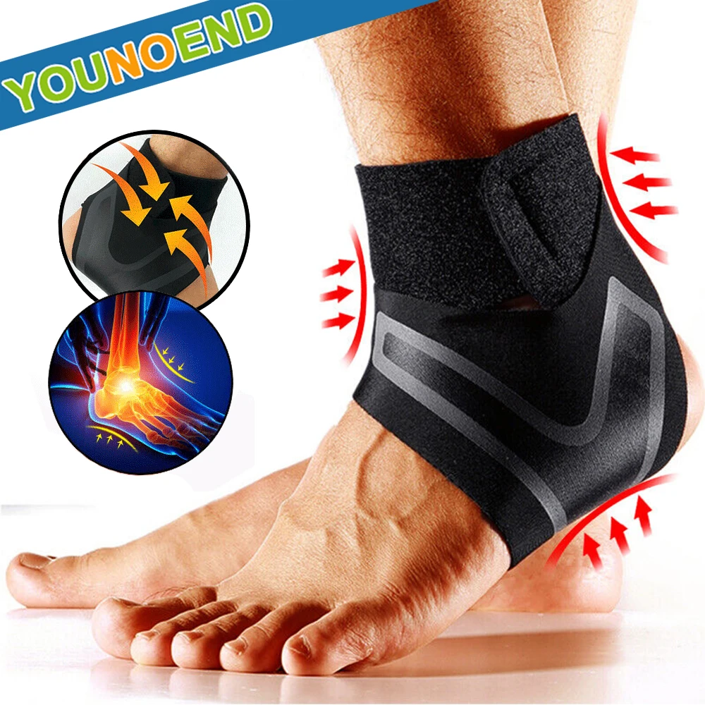 1PC Sports Compression Ankle Support Ankle Stabilizer Brace Tendon Pain Relief Strap Foot Sprain Injury Wrap Basketball Football