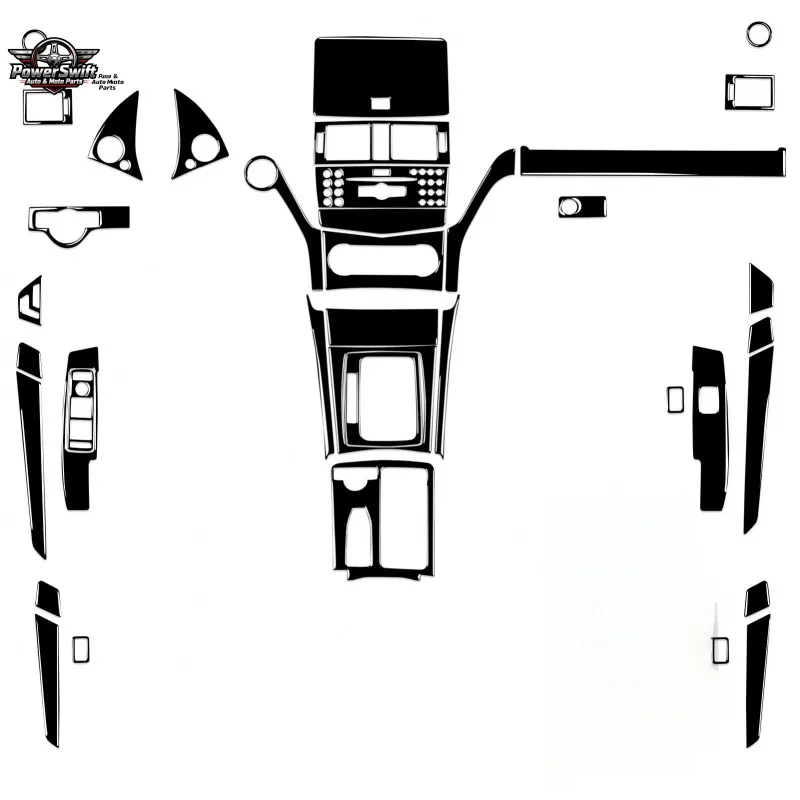 Suitable for Mercedes-Benz W204 Old C-Class 07-11 Model Liftgate Panel Central Control Gear Piano Black Car Interior Modificatio