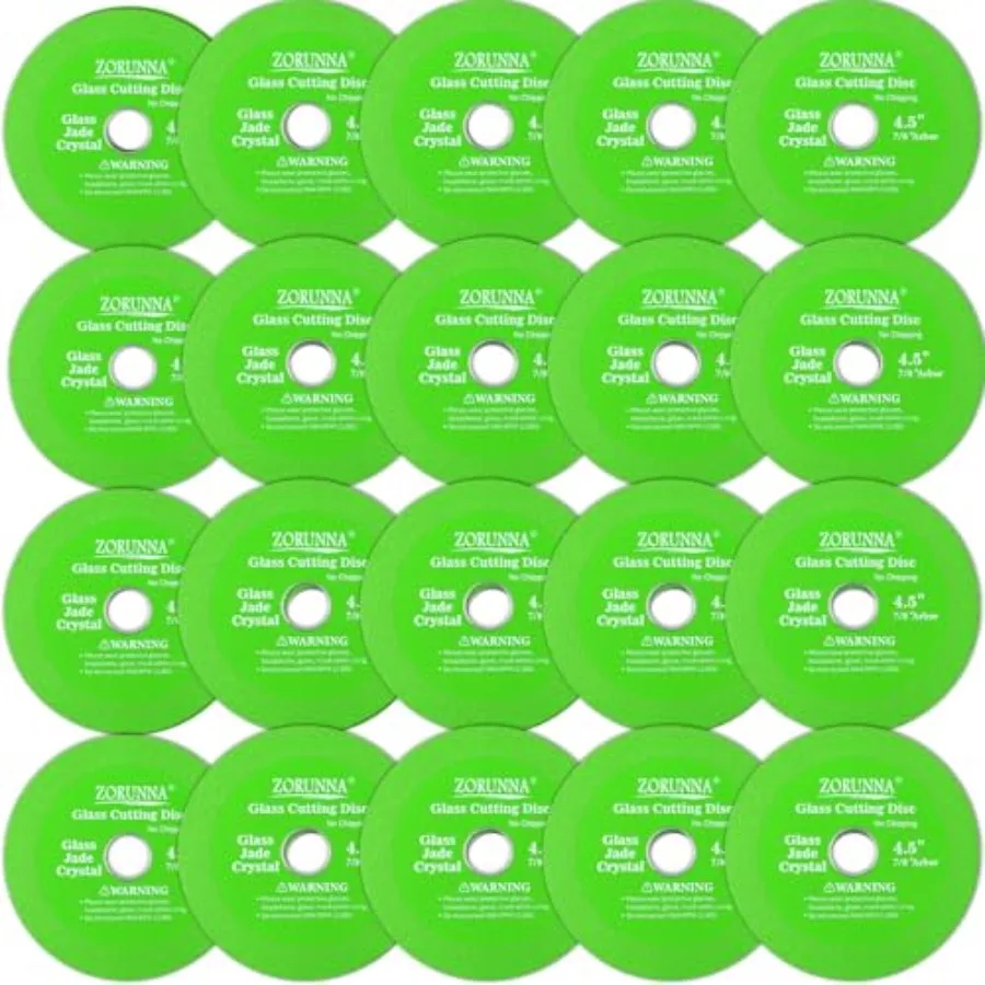 

Glass Cutting Disc for 4-1/2" Angle Grinder, Pack Glass Ceramic Diamond Cutting Blade Disc 7/8" for Grinding Jade, Crystal, Win