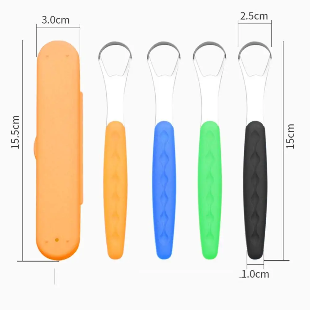 المحمولة النظافة الصحة الفولاذ المقاوم للصدأ أدوات العناية بالفم التنفس الطازج العناية بالأسنان اللسان الأنظف اللسان مكشطة اللسان فرشاة اللسان #6