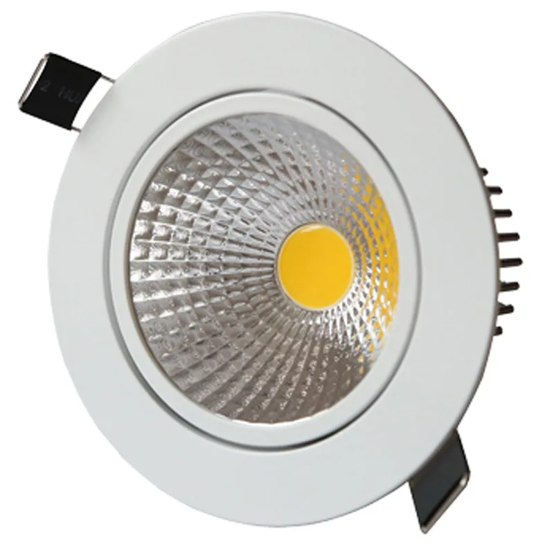 Imagem -02 - Alto Brilho Regulável 3w 5w 7w Led Downlight Cob Alumínio Spot Light Escudo Branco Ac110220v Branco Quente Frio