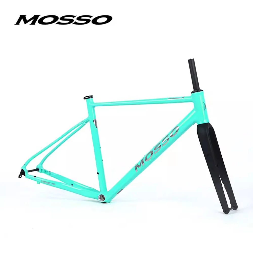 700C MOSSO 703GVL GRAVEL Road Bicycle Frameset Aluminum Alloy Disc Brake Frame with Carbon Fork Thru Axle 12x142mm Bicycle Parts