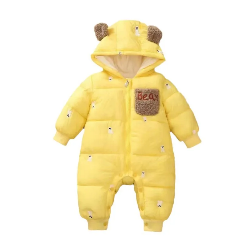 الشتاء الرضع بابيس بنين السروال القصير القطن رشاقته المخملية مقنعين حللا للأطفال الأولاد الدب ملصقات طباعة طفل الفتيان داخلية