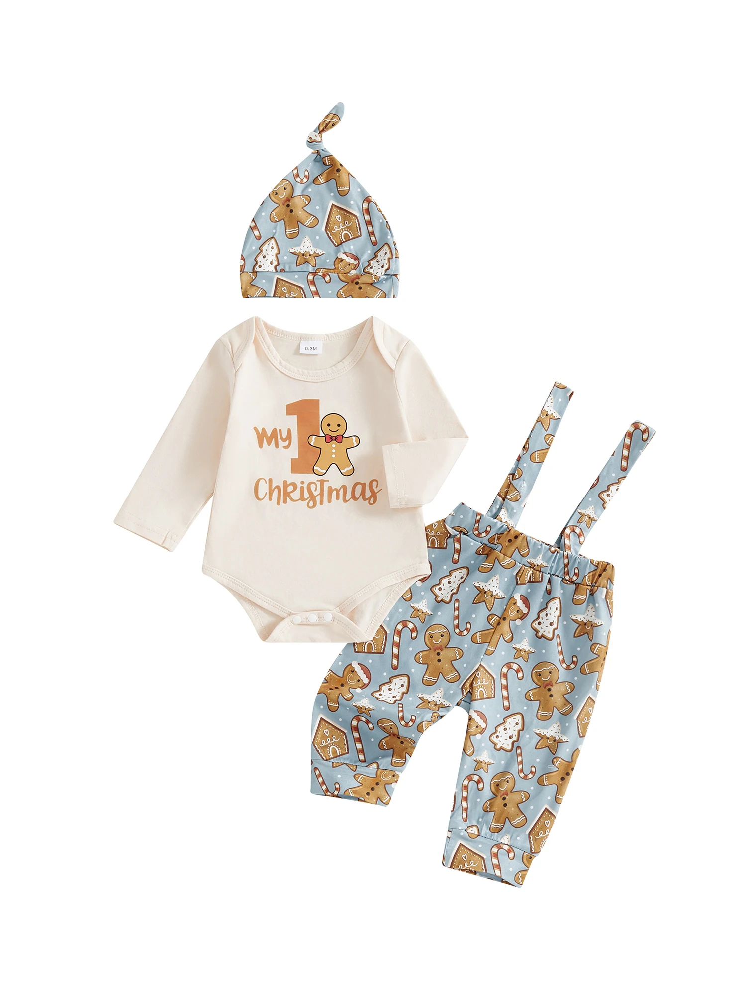 

Baby Girl Christmas Outfit Sets Long Sleeve Round Neck Bodysuit Reindeer Snowflake Print Tutu Skirt Headband Sets