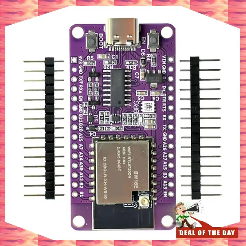 24-Hour Delivery 3X RTL8720DN Dual-Band Wifi Bluetooth Module NICEMCU BW16 Development Board Onboard  Antenna, Unwelded
