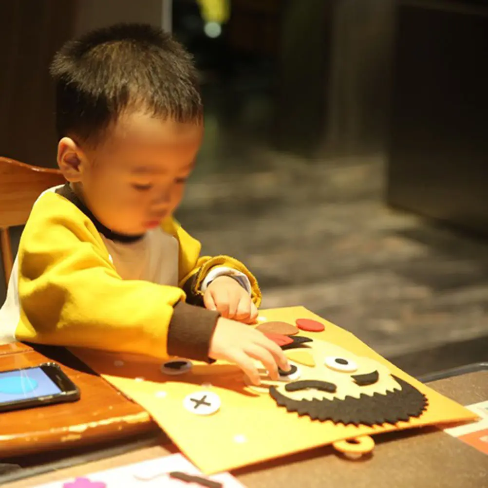 

1 шт. Развивающая головоломка-пазл для лица с меняющимися лицами, игрушка для раннего развития, набор для самостоятельной сборки, развивающие игры (желтый, Mother Styl)