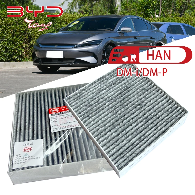 

Car Pollen Cabin Air Filter For BYD HAN DM-I EV DM DM-P Series auto Climate Control Gases Replace Accessories HCE-8121211F-E1