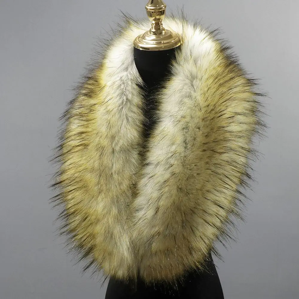Fluffy Faux Fur Collar For Diyiwei Winter Warm Scarf Soft Plush Decorative Neck Wrap Accessory For Woolen Coat Trench Outfit
