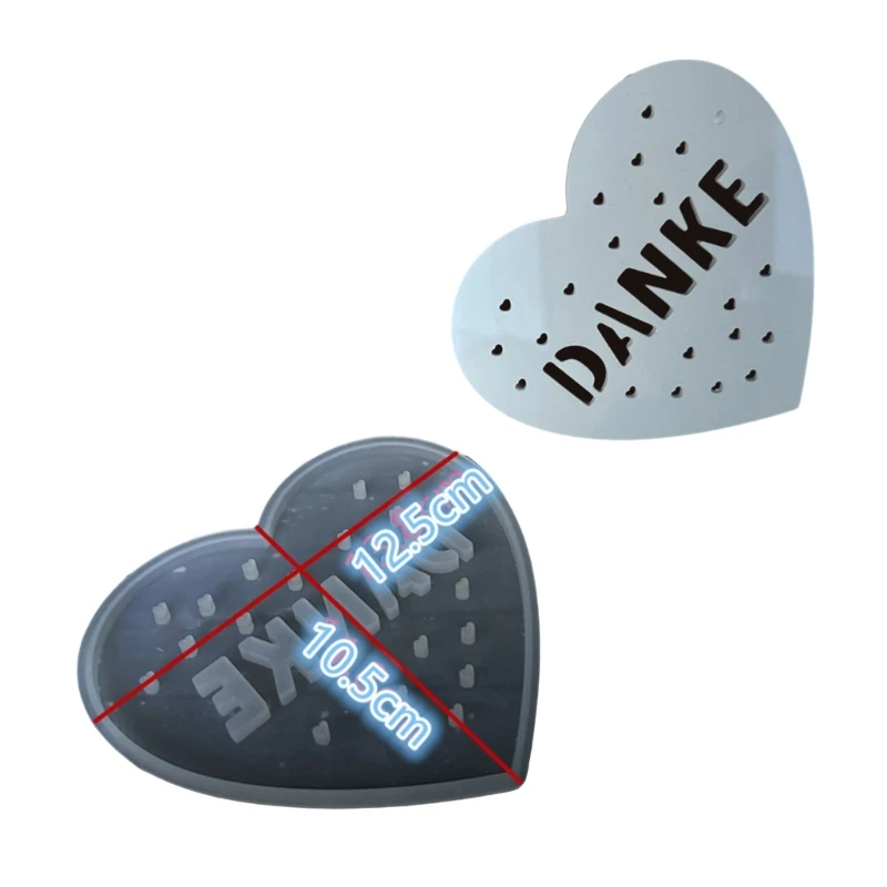 Silicone Heart Nightlight Molds Creative Project Moulds Holder Moulds Silicone Texture Hand-Making Accessories