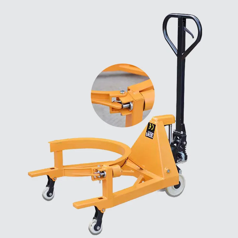 Manual Clamp-Type Drum Cart Steel Plastic Drum Loading Unloading Simple Drum Transport Cart HJ365 Customized