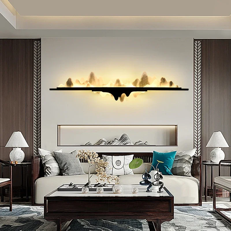 TEMAR Modern Picture Wall Light Chinese Creative Landscape Mural Sconce Lamp LED For Home Living Room Study Bedroom Decoration