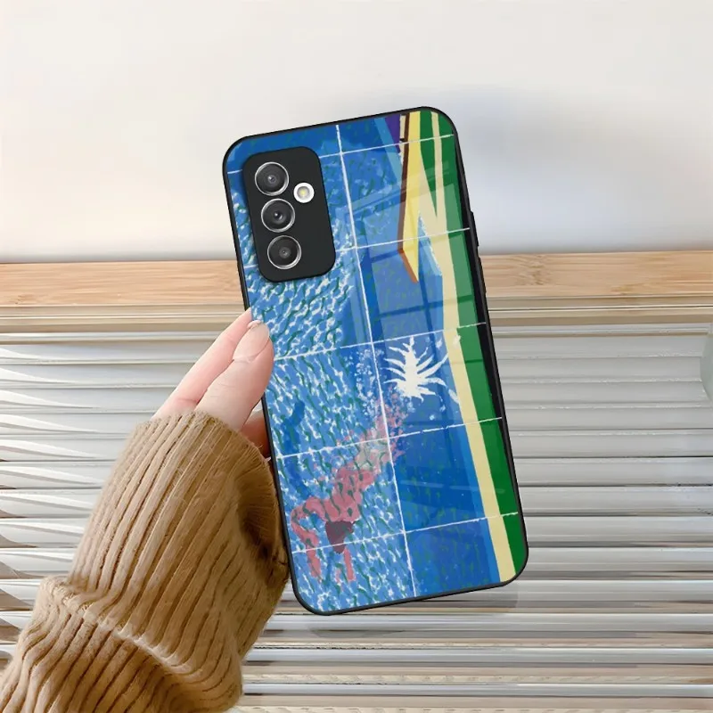 David Hockney Art Phone Case Tempered Glass For Samsung A14 A54 A34 A52 A51 A22 A32 A72 S22 S23 Ultra Note 20 10 Pro Plus Coque