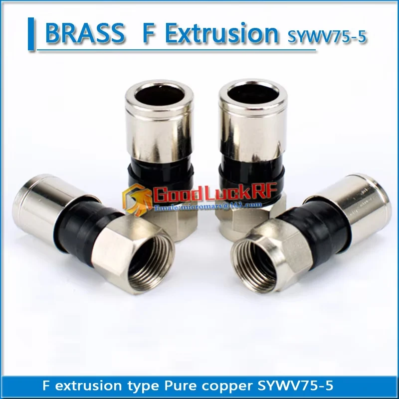 

British extruded double shielded wire f-head digital TV F for four shielded wire RG5 RG6 LMR300 RG304 5D-FB RF Connector