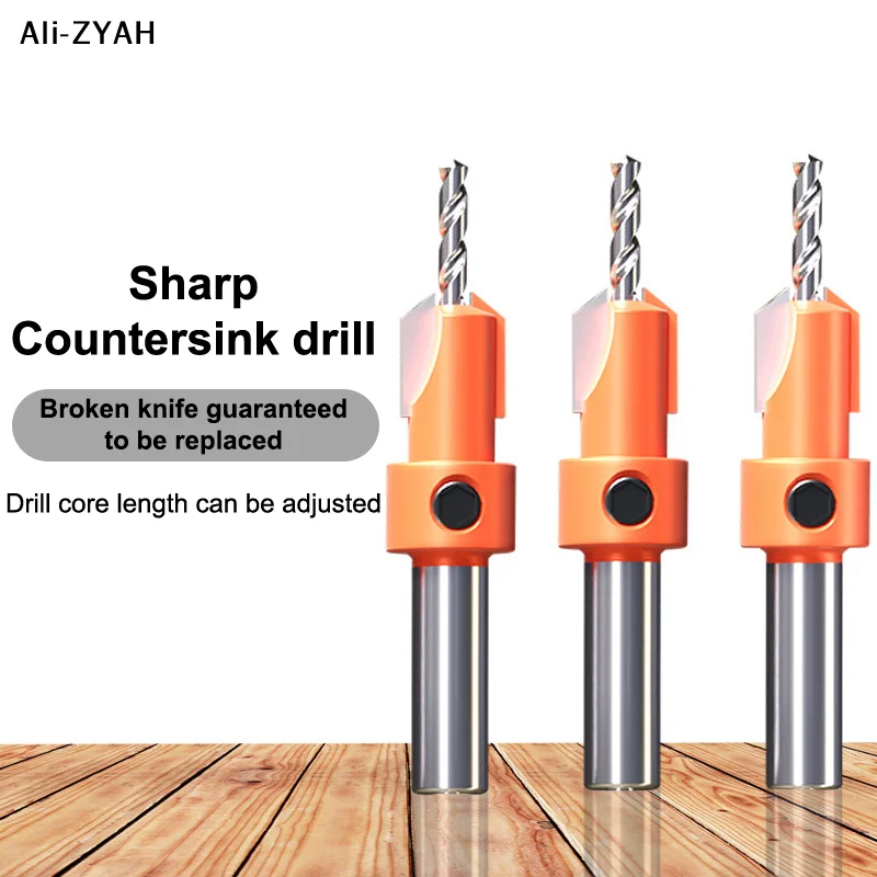 【WgA】1Set Carbon Steel Woodworking Countersink Router Bit Screw Extractor Remon Demolition For Wood Milling Cutter