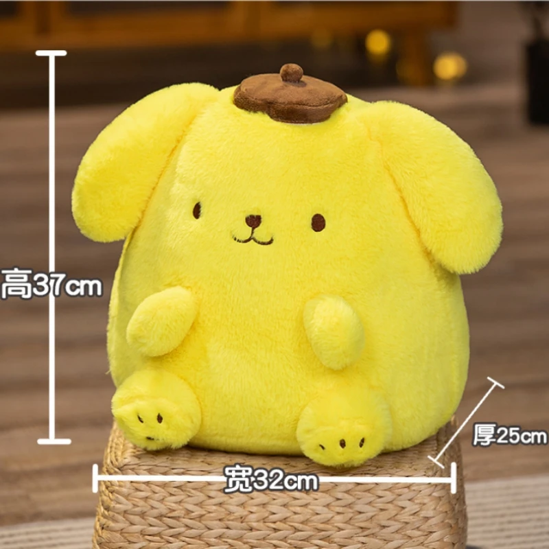 Sanrio Kawaii Pompom Purin Plush Toys Anime Stuffed Plushie Dolls Anime Soft Dumpling Sofa Bed Pillow Kid Toy Gift Ornament