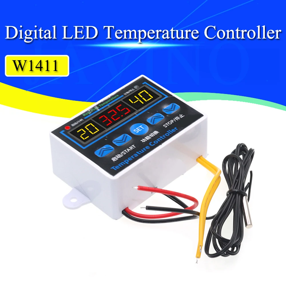 Javino AC220V DC12V 10A Digital LED Temperature Controller Thermostat Control Switch Sensor