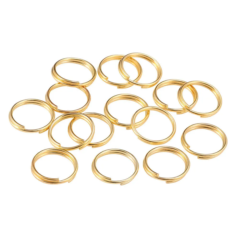 

500Pcs 6mm Open Rings Jewelry Making Kit Round Shape Double Circle Connective Supplies Golden Handmade Crafts Opening Rings