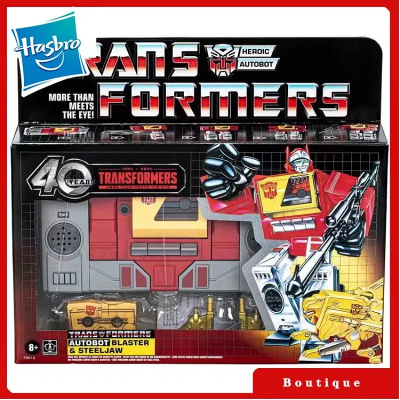 ในสต็อก Hasbro Transformers ของเล่น G1Trans FormersAboutb Blaster Steeljaw ตัวเลขการกระทํา Autobots งานอดิเรกของขวัญสะสม