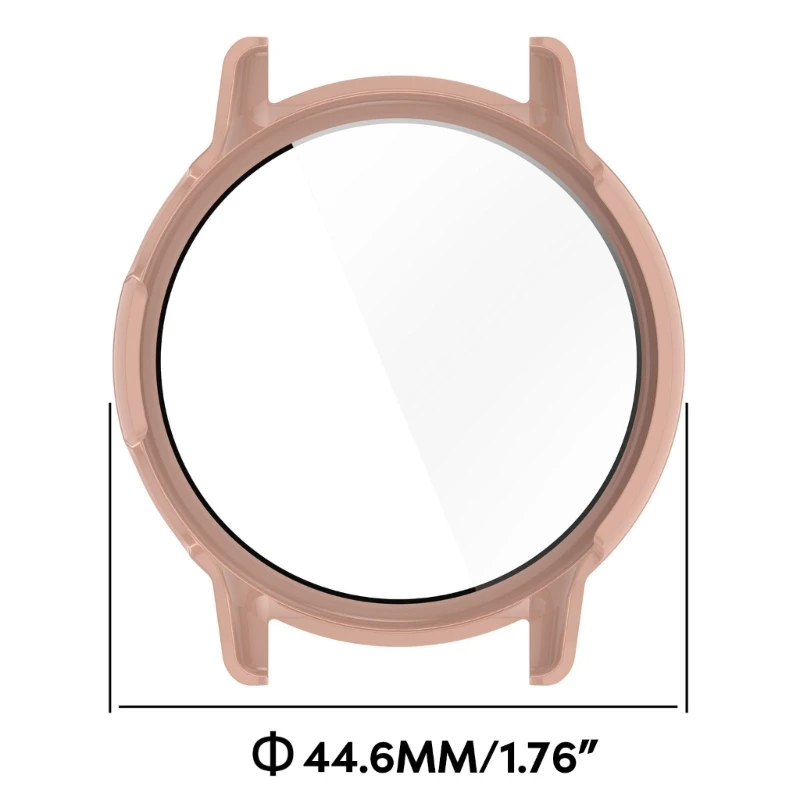 Anti-risco anti-risco protetor tela para vivoactive 5, vidro temperado + caso, cobertura completa