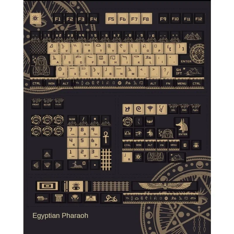 Ägypten Dharma-Raja Thema Keycap Set Original Fabrik höhe Big Set Thermo Sublimation prozess Pbt Material Keycap Zubehör