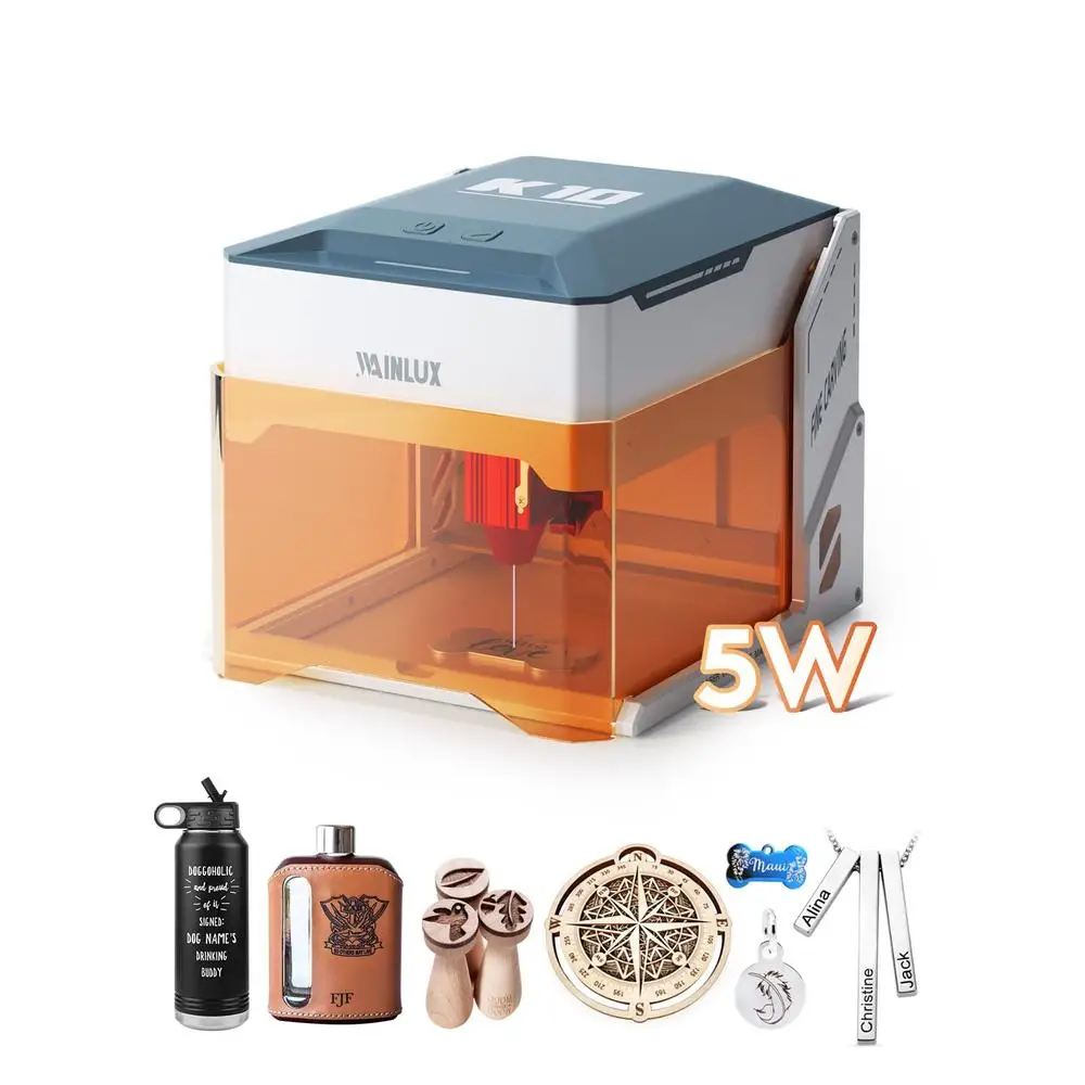 Portable 5000mW Laser Engraver Cutter Machine Wood Leather Metal Silicone Paper Glass NFC Compatibility Easy Operation Precision