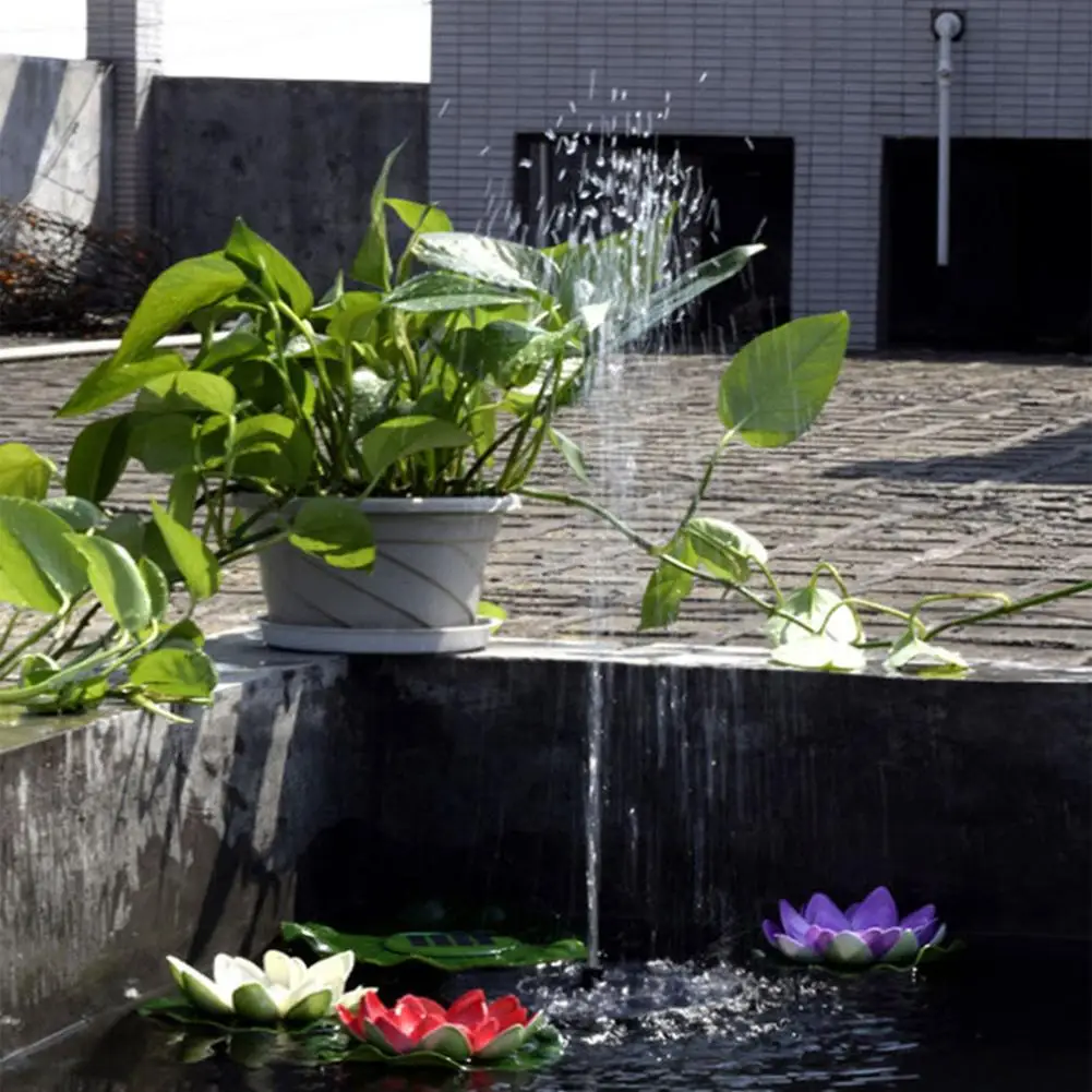 13cm/16cm Solar Fountain With 6 Nozzle Water Fountain Fast Starting High Efficiency Solar Power Bird Bath Fountain Pump