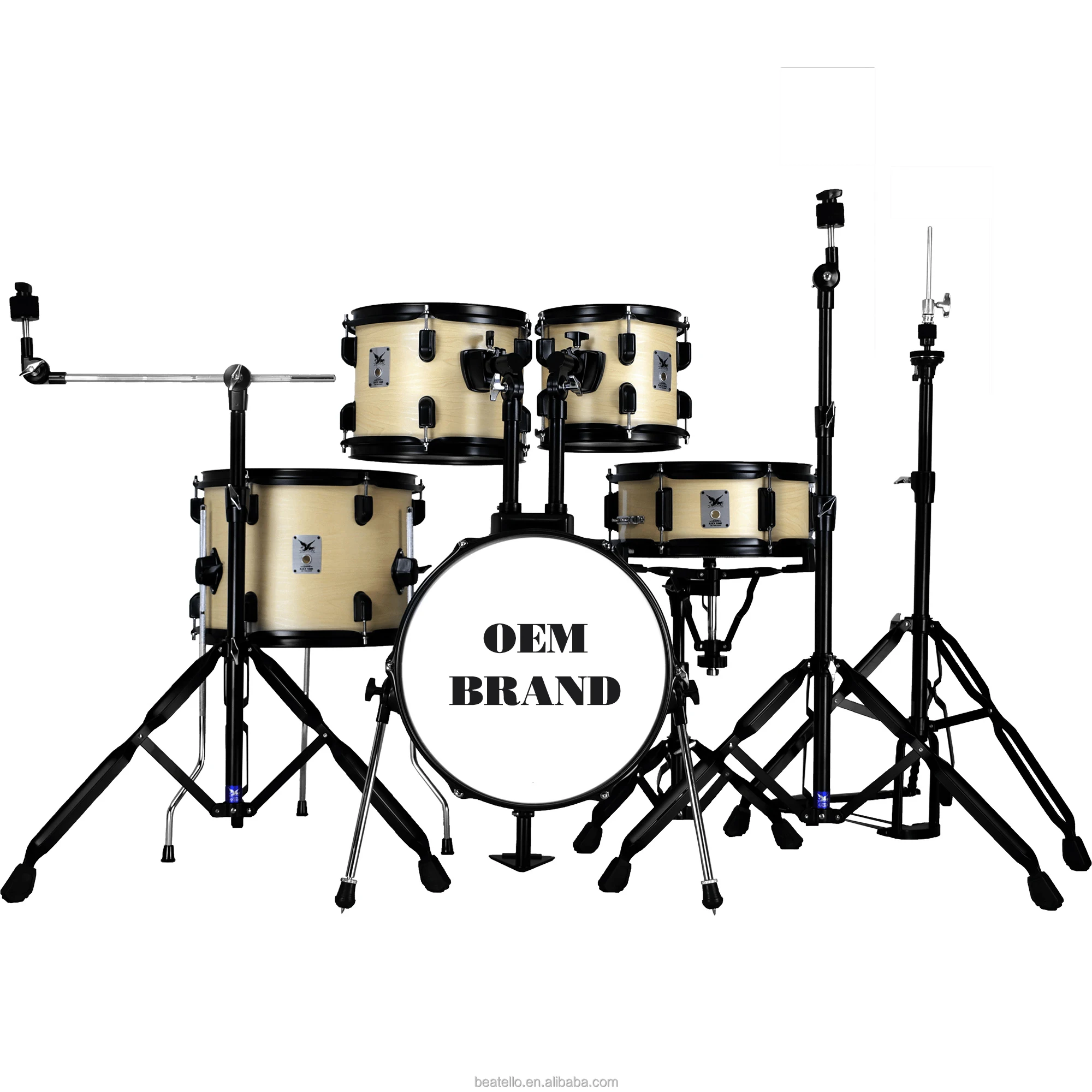 

JBK Support Custom Logo 5Pcs/set High Quality Beginners Drum Set Musical Percussion Instrument Basswood Drums Manufacturer