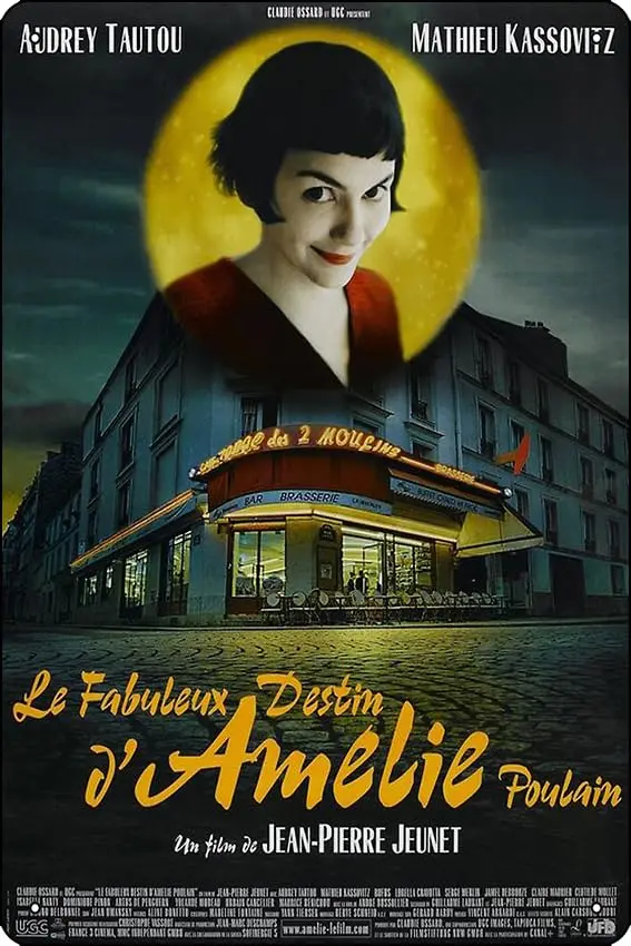 Amelie Movie Poster - Classic Poster Metal Tin Sign Plaque Man Cave Wall 8x12 Inch Wall Art Decoration