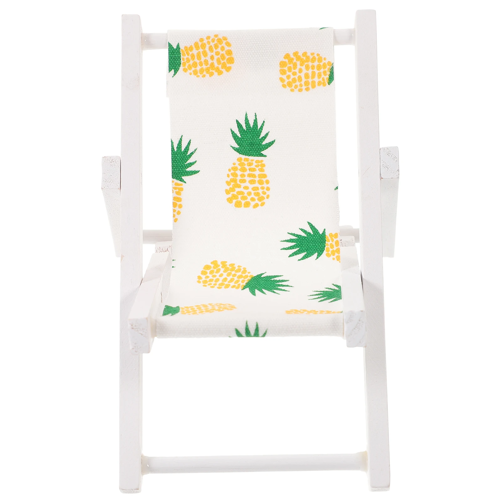 

Miniature Beach Chair Decor Handmade Foldable Tabletop Dollhouse Model Mediterranean Home Office Bedroom Study Nautical Charm