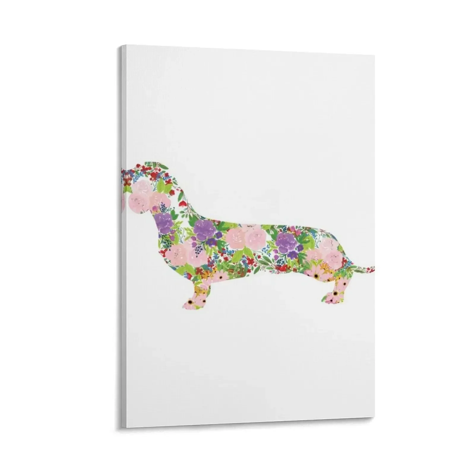 

Floral Dachshund Canvas Painting Decorative painting for bedroom room decors aesthetic decor