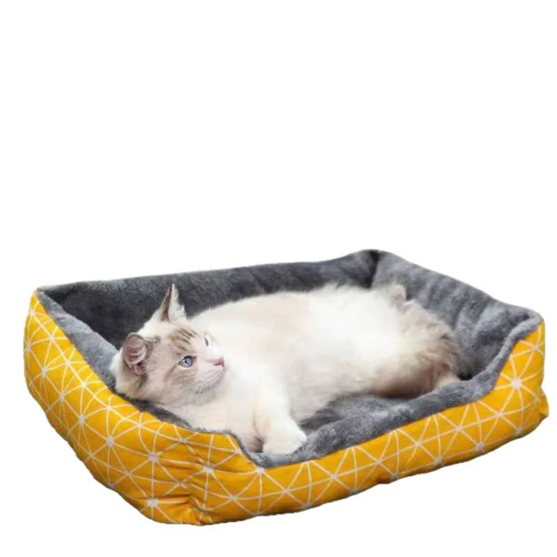 للقطط عيد الميلاد الديكور قابل للغسل أريكة سرير عش الشتاء زلاجات أرجوحة مع المضادة للانزلاق أسفل الراقية مستلزمات الحيوانات الأليفة مقاومة للرطوبة #5