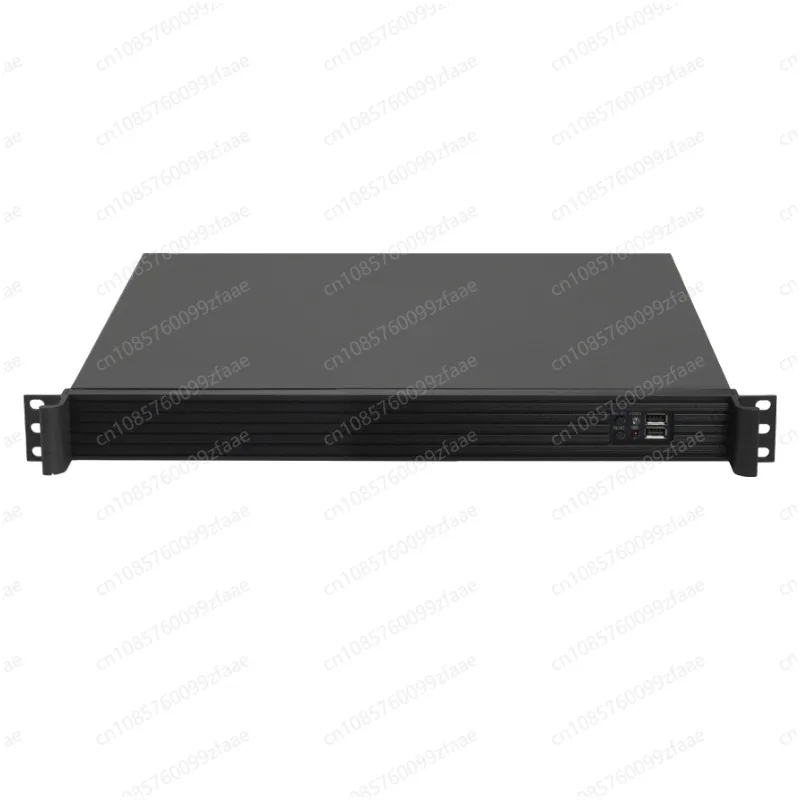1U horizontal industrial control chassis, brushed aluminum panel, support ATX main board and small 1U power supply