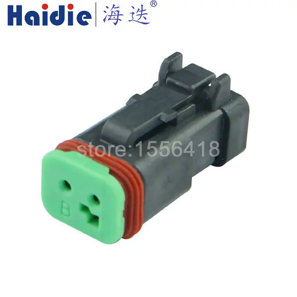 1-100 sets DT04-2P-E005 DT06-2S-E004 1.6mm Series Automotive Connector Automotive Waterproof Black Connector